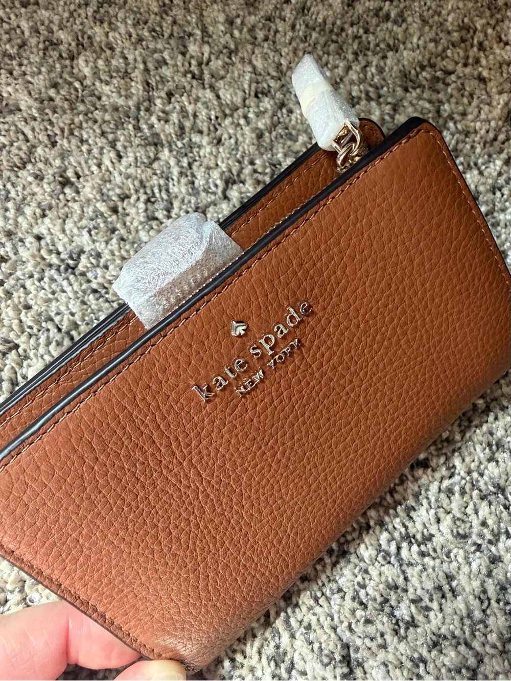 kate spade Brown Leather Bifold Card Wallet